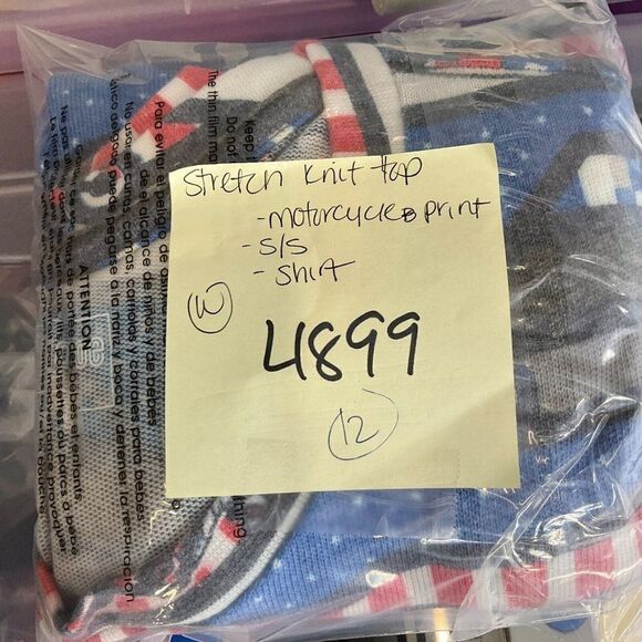 Lularoe Stretch Knit Top Motorcycle Print Short Sleeve Shirt Crew Neck Size 3XL - Picture 11 of 11